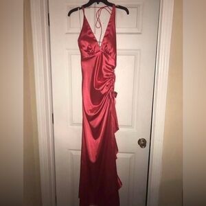Size 3 pink floor length formal gown